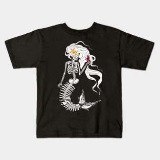 Mermaid Skeleton Sugar Halloween Kids T-Shirt